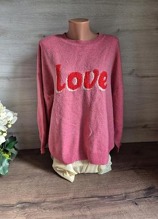 Классный яркий свитер кофта вязаный оверсайз яркий удобный мягкий