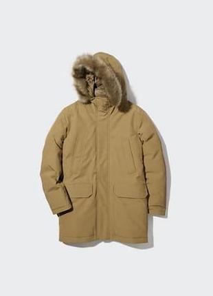 Тепла справжня зимова куртка uniqlo ультратеплий пуховик юнікло м