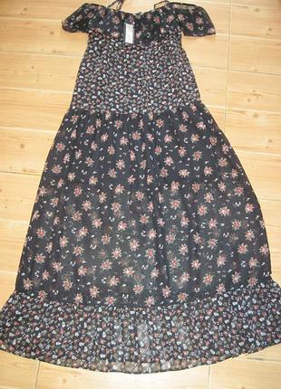Новое длинное летнее платье "m&s" р. 42