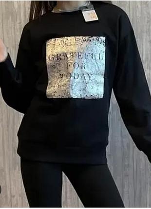 Стильный теплый свитшот худи кофта девочке на 10-11 г.