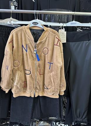 Бомбер шубка еко хутро турція