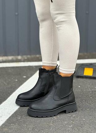 ❄️ жіночі черевики чорні дуже стильні зимові  ❄️