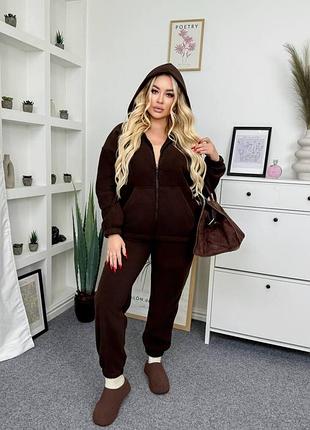 📍не кашлатиться 📍 флисовый теплый спортивный костюм двойка с капюшоном на молнии, теплый женский костюм на прогулку,флисовый костюм полар