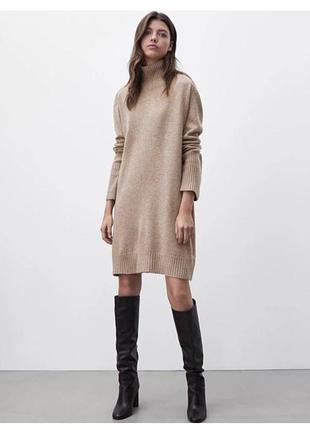 Стильное платье из шерсти massimo dutti