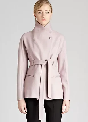 Шерстое пальто с поясом на теле от reiss р. м