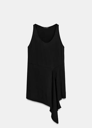 Топ жіночий чорний асиметричний zara new