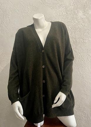 Кардиган зеленый, шерсть cos