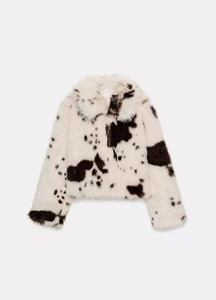 Шубка жіноча з принтом zara new