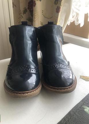 Деми черевики-челси zara лакова шкіра