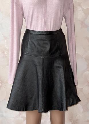 Спідниця на кокетці з натуральної шкіри 📌є нюанс