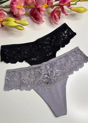 Комплект набор женских трусиков танга