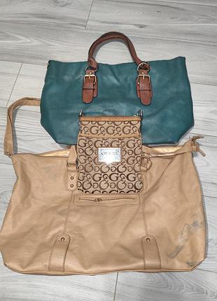 Лот сумок кроссбоди guess и 2 шоппера