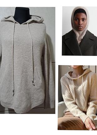 100% кашемір худі вільного крою кашемірова кофта з капюшоном каптур капор