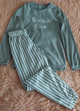 Тепла піжама або костюм для дому (фліс), розмір 4-6 (євро 32-34)