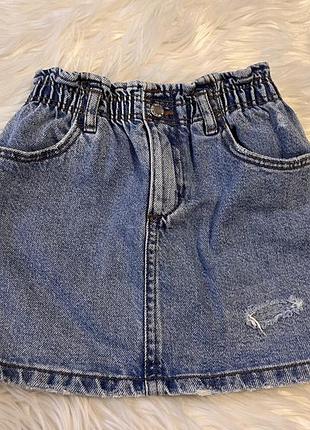 Джинсовая юбка zara на 4-5 лет