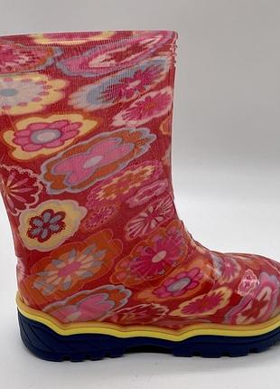 Резиновые сапоги для детей детские высокие, резиновые сапоги детям для девочки круглые цветочки