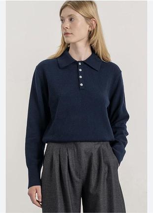 Джемпер поло кашемир шелк свитер setalana