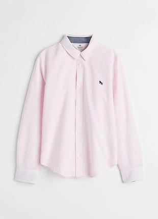 Дитяча стильна рожева сорочка на хлопчика 8-9 років