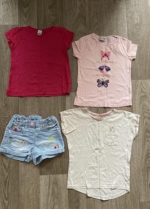 Футболка для дівчинки 4-5 років, шорти