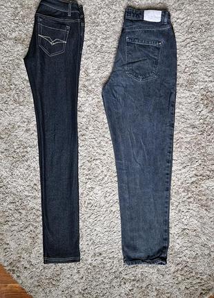 Джинсы черные скинни/мом