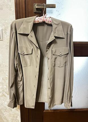 Шовкова блуза сорочка