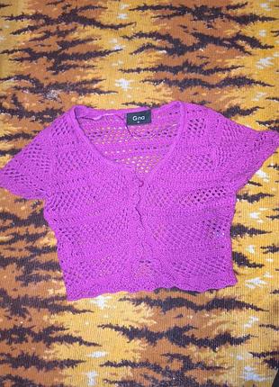 Болеро вязаное для девочки 5-8 лет