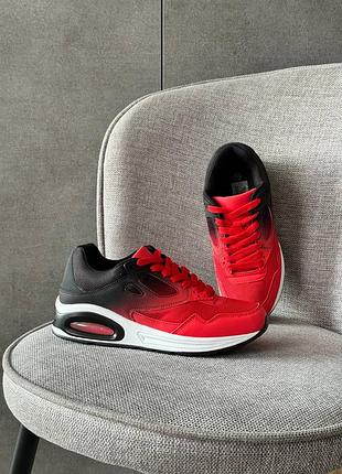 Кроссовки женские / мужские черные красные осенние весенние летние