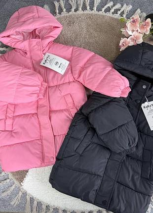 Тепла зимова подовжена дитяча курточка для хлопчика та дівчинки