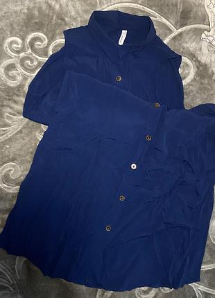 Довга рубашка з розрізами по боках