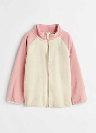 Фліска h&m 134-140см 8-10р. оригінал, нова флісова кофта на замку, тепла кофточка на дівчинку пайта, зіпка,світшот, худі, пуловер, толстовка,мастерка