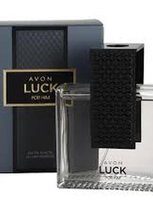 Туалетна вода для чоловіків avon luck, 75мл