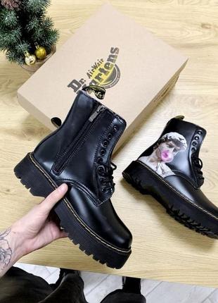 Ботинки женские с мехом мартенс dr martens3 фото