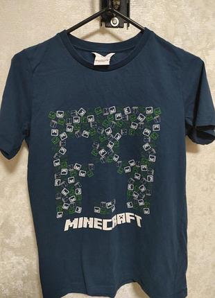 Коттоновая футболка 12-13 лет minecraft