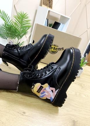 Черевики жіночі з хутром мартенс dr martens