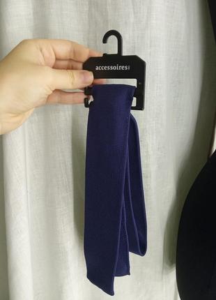 Ефектний новий галстук c&a accessoires квадратний низ новий синій2 фото
