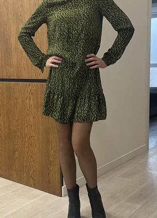 Платье леопардовое h&m р.36 3
