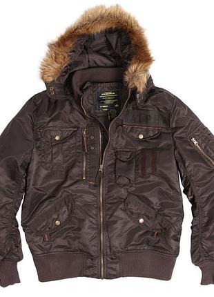 Куртка пилот бомбер alpha industries deflector (brown)