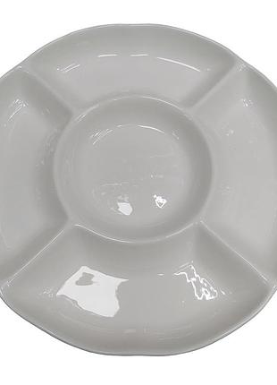 Менажница фарфоровая круглая 31 см helios 2608