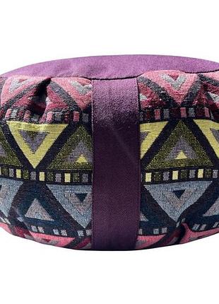 Подушка для релаксации rao с геометрическим узором 31х16 см, цвет сливовый.