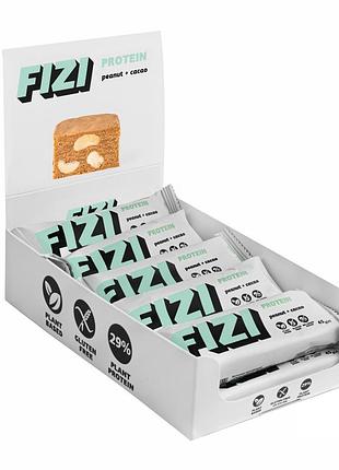 Протеїновий батончик fizi protein bar - 10х45g peanut-сacao