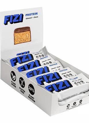 Протеїновий батончик fizi protein bar 10х45g almond-choco