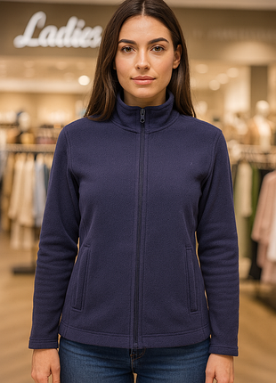 Жіноча флісова кофта/куртка на блискавці — тепла повсякденна / ladies / eu 36-38 / s-m /стан дуже хороший !!!
