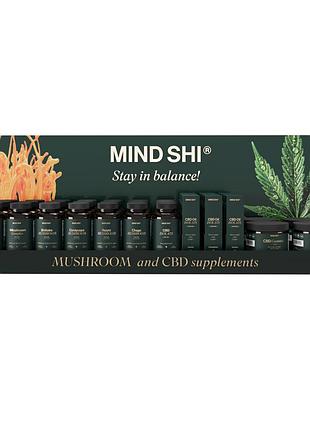 Display stand mushroom and cbd supplements