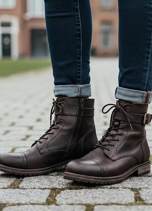 Чоловічі черевики,осінні,брутальні шкіряні,міцні ботинки jack&jones,португалія,р.43