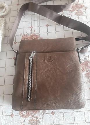 Сумка чоловіча з екошкіри 25х24х6