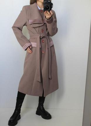 Лілове пальто elvi💣🔥