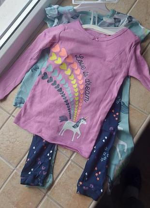 Пижама картерс carter's новая 2 шт на 18 месяцев