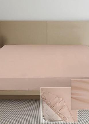 Простынь сатин на резинке бежевая от производителя ярослав украина