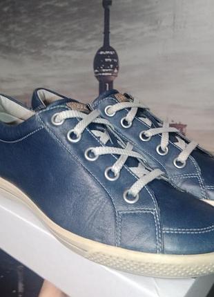 Женские кеды ecco summer zone, размер 39, длина стельки 26 см,цвет синий,натуральная кожа, производитель тайланд