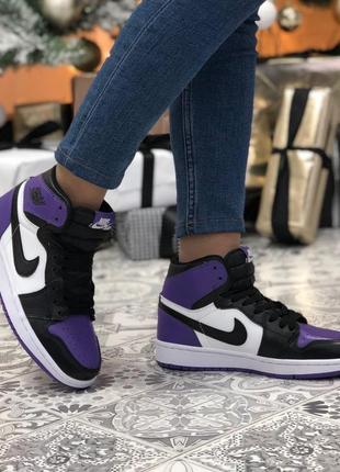 Nike air jordan violet, кросівки найк джордан